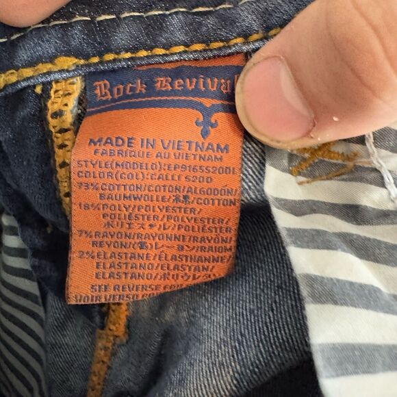 Rock Revival Jeans Womens‎ 25 Calli Skinny Embroidery Dark Wash Stretch - Picture 11 of 11